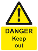 Warning Sign - DANGER Keep out