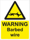 Warning Sign - WARNING Barbed wire