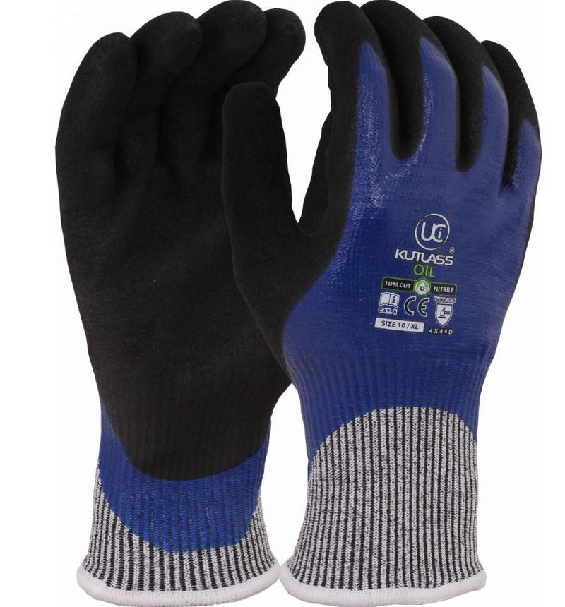 Kutlass Oil Premium Cut D Dual Coated Nitrile Glove (Case 120)