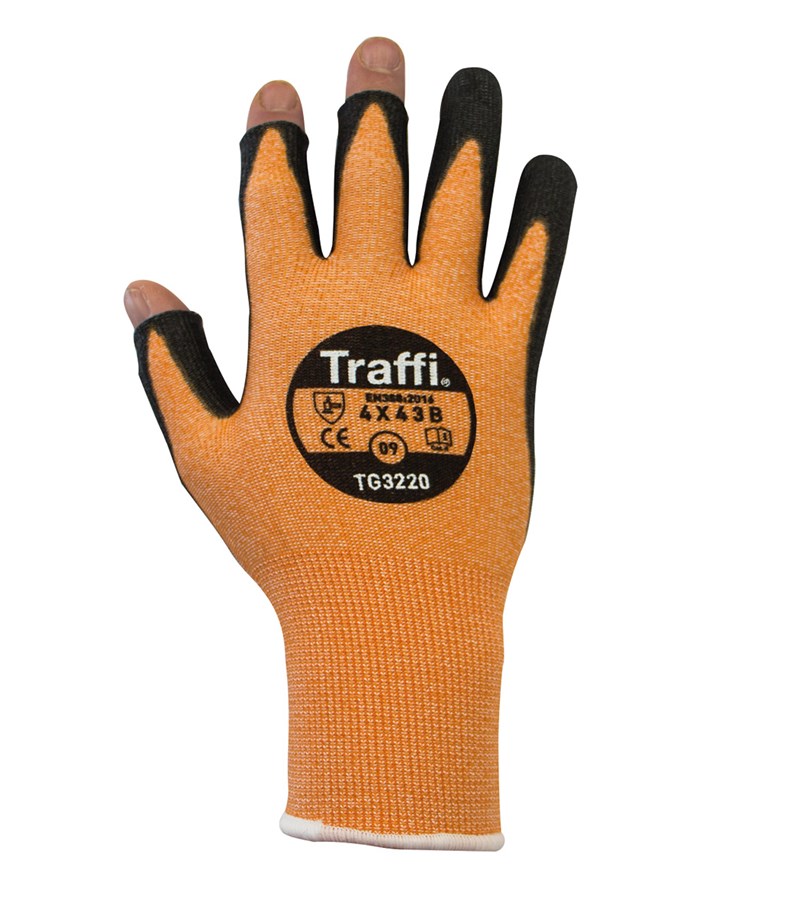 TraffiGlove PU Palmed Glove 3 Digit - Cut B (3)