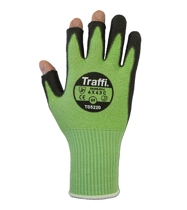 TraffiGlove PU Palmed Glove 3 Digit - Cut C (5)